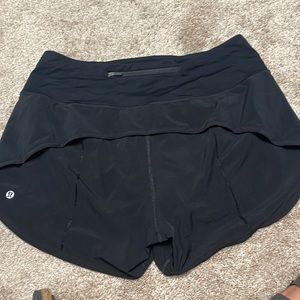 Lululemon speed up shorts TALL 10 black